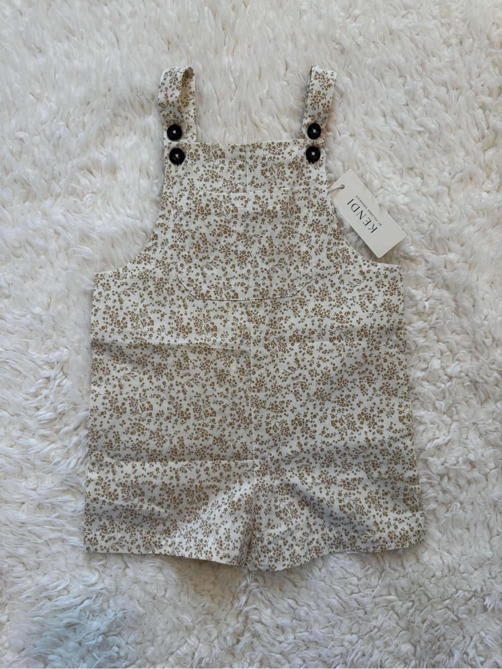 Kendi by Colored Organics Floral Print Overalls